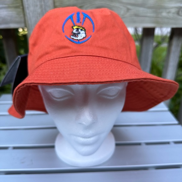 NEW with tags FERSTEN WORLDWIDE Cotton twill orange bucket hat Unisex - Picture 2 of 8